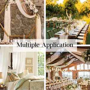 Tent drape/ arbor drape/ room drape. (37" X 216", White) (quantity 18)